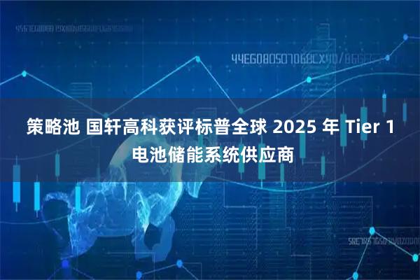 策略池 国轩高科获评标普全球 2025 年 Tier 1 电池储能系统供应商