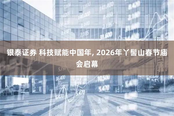 银泰证券 科技赋能中国年, 2026年丫髻山春节庙会启幕